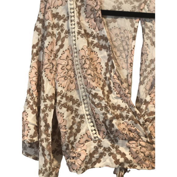 NWT Charlotte Russe XL Wrap Top Coverup Beach Swim Crop Top Boho - Picture 8 of 14